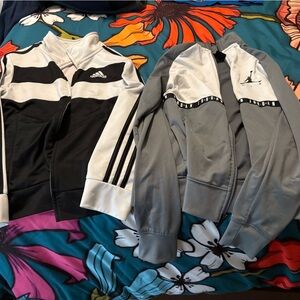 Jordan Gray and White Kids Hoodie